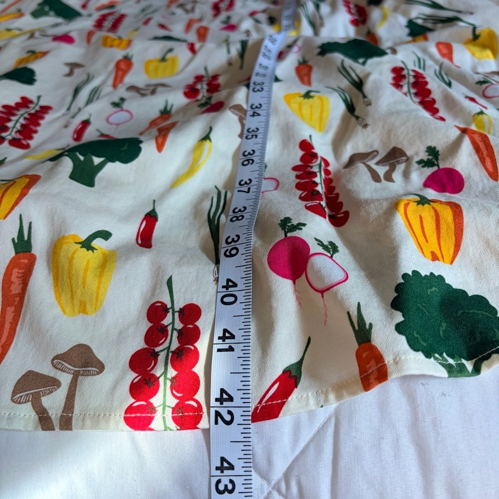 Modcloth Collectif Summer Vegetable Garden Print Fit Flare, Swing Skirt Dress,16 - Picture 14 of 16